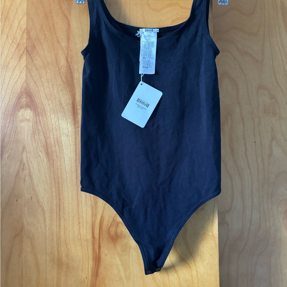 Wolford Black Jamaica jersey Scoop-Neck One-Piece Bodysuit
